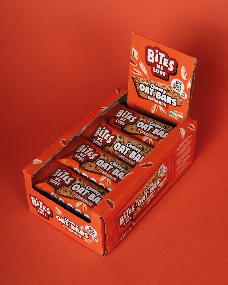 Chewy Oat Bar Cinnamon Roll Display Box 16*30g