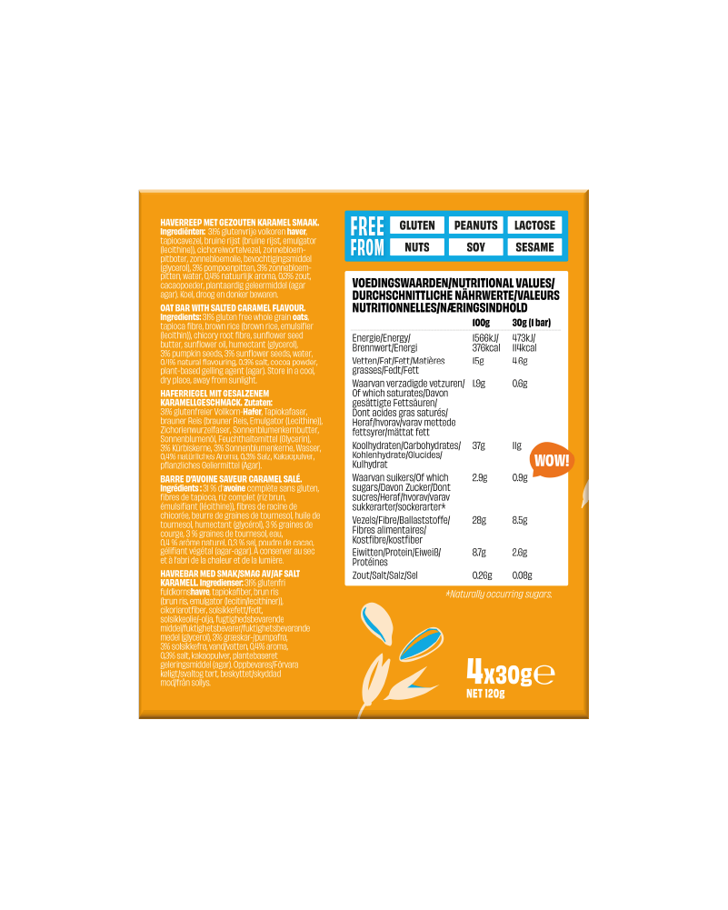 Chewy Oat Bar Salted Caramel 8*4*30g