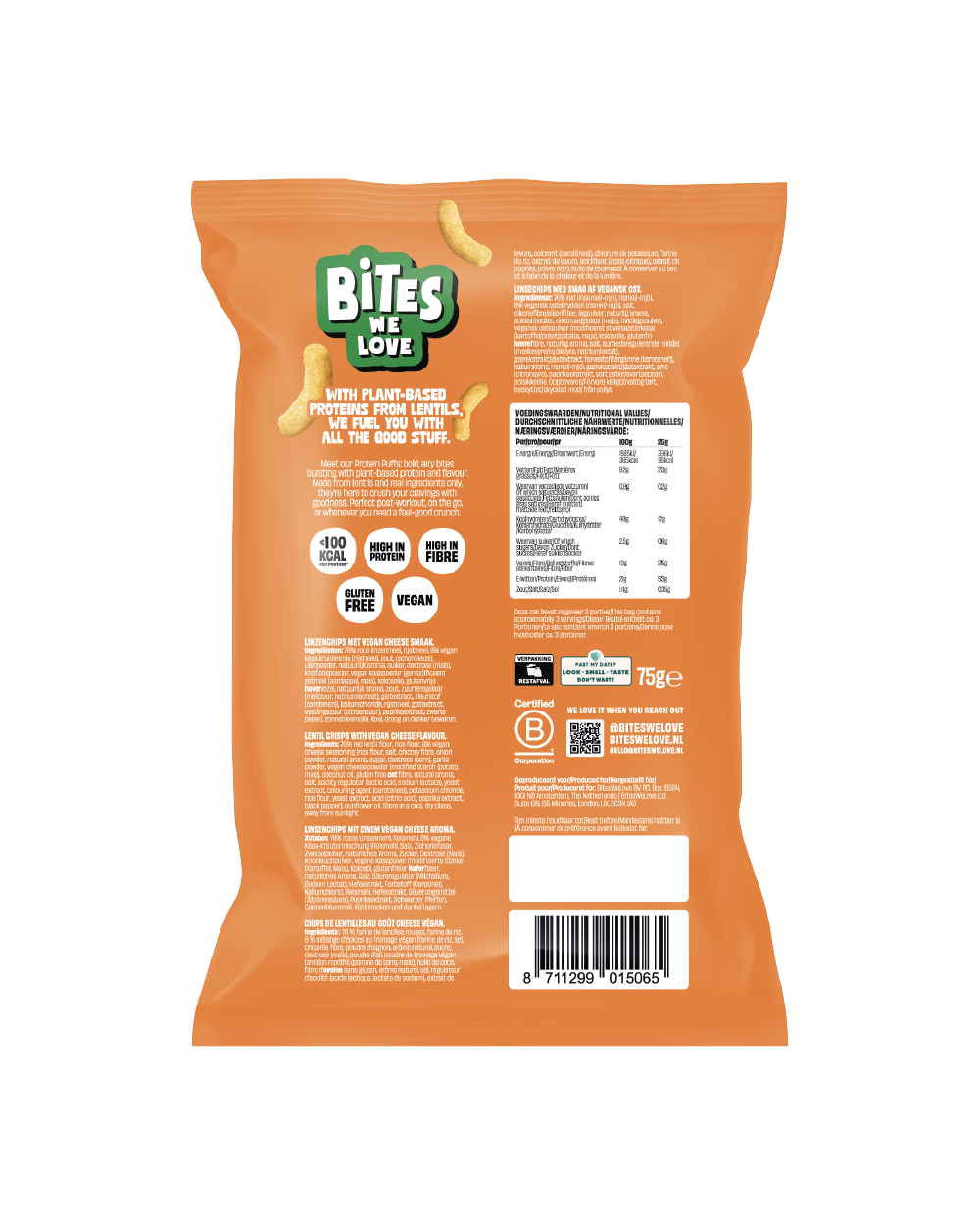 Protein Puffs Cheese 6*75g