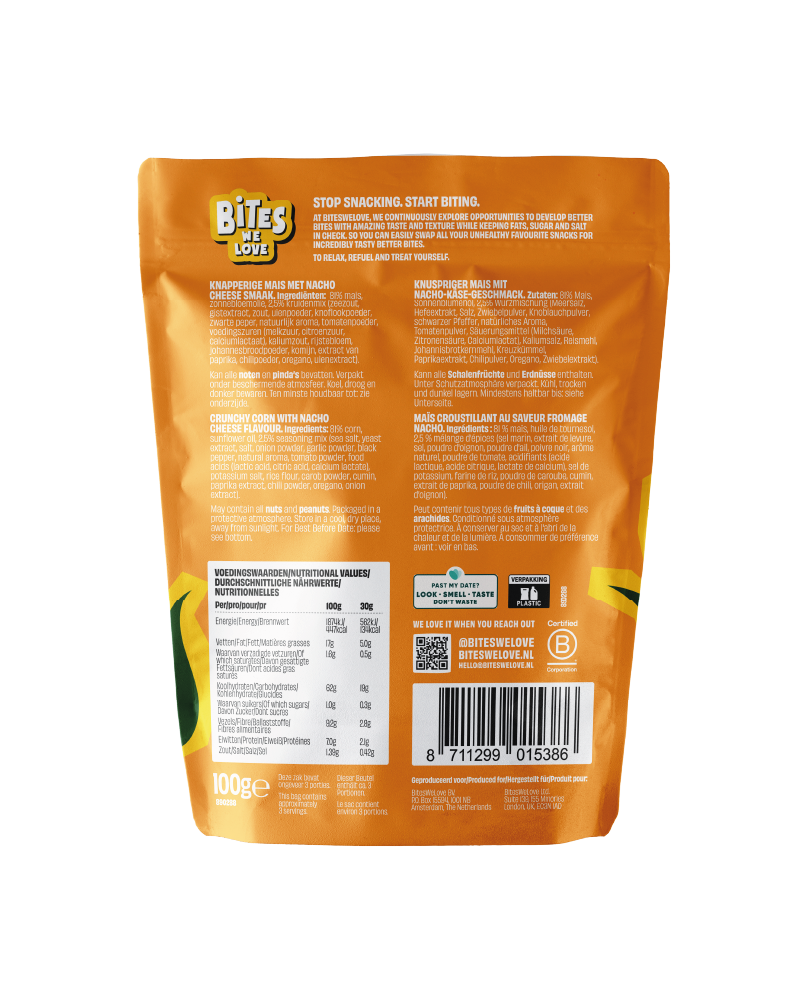 Crunchy Corn Nacho Cheese 100g (losse stazak)