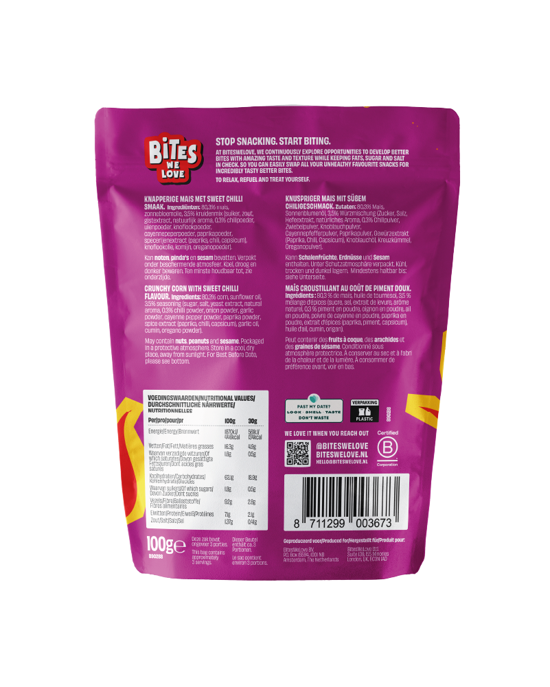 Crunchy Corn Sweet Chilli 100g (losse stazak)